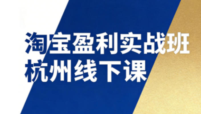 淘宝盈利实战班杭州线下课12月26-28日(音频+字幕)，帮你掌握SOP流程+12门核心技术-吾爱云课堂