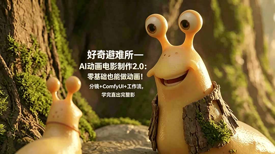 好奇避难所—AI动画电影制作2.0：零基础也能做动画！分镜+ComfyUI+工作流，学完直出完整影片-吾爱云课堂