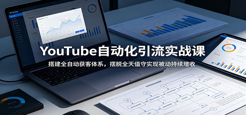 YouTube自动化引流实战课：搭建全自动获客体系，摆脱全天值守实现被动持续增收-吾爱云课堂