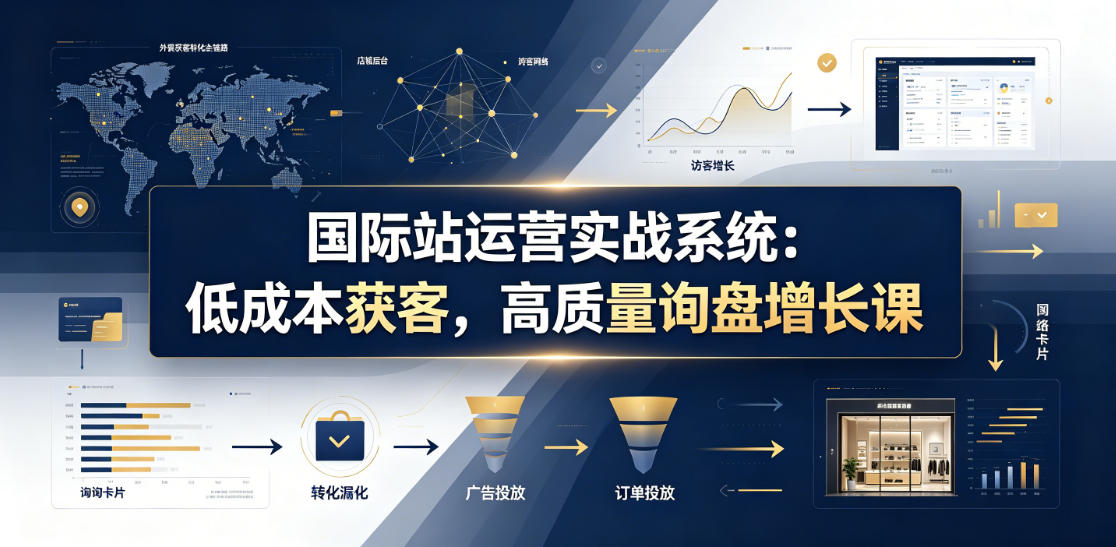 国际站运营实战系统：低成本获客，高质量询盘增长课(更新26年)-吾爱云课堂