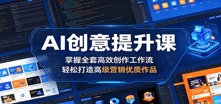 AI创意提升课：掌握全套高效创作工作流，轻松打造高级营销优质作品-吾爱云课堂