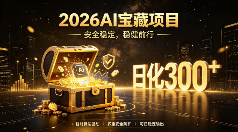 2026AI安全掘金项目，日化稳定300+，无需人为干预操作，当天见收益，操作简单【揭秘】-吾爱云课堂