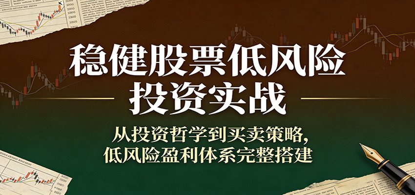 稳健股票低风险投资实战：从投资哲学到买卖策略，低风险盈利体系完整搭建-吾爱云课堂