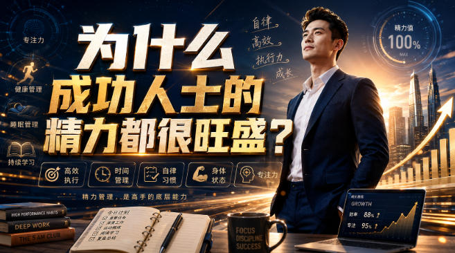 付费文章：为什么成功人士的精力都很旺盛？-吾爱云课堂