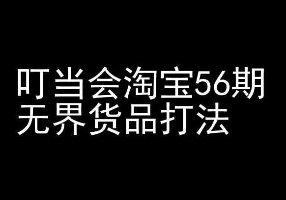 叮当会淘宝56期:无界货品打法-淘宝开店教程-吾爱云课堂