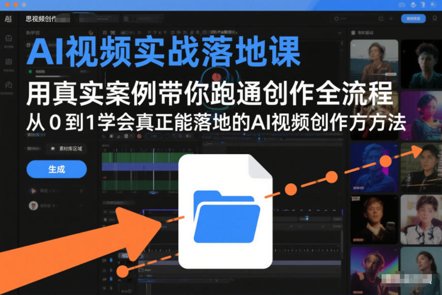 AI视频实战落地课，用真实案例带你跑通创作全流程，从0到1学会真正能落地的AI视频创作方法-吾爱云课堂
