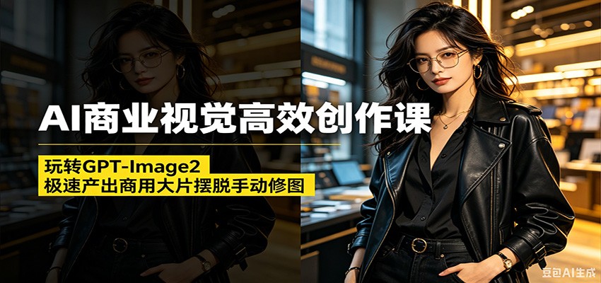 AI商业视觉高效创作课：玩转GPT-Image2，极速产出商用大片摆脱手动修图(更新)-吾爱云课堂