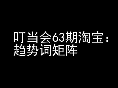 《淘宝天猫打爆班》原创高阶技术第63期,趋势词矩阵技术和玩法-吾爱云课堂