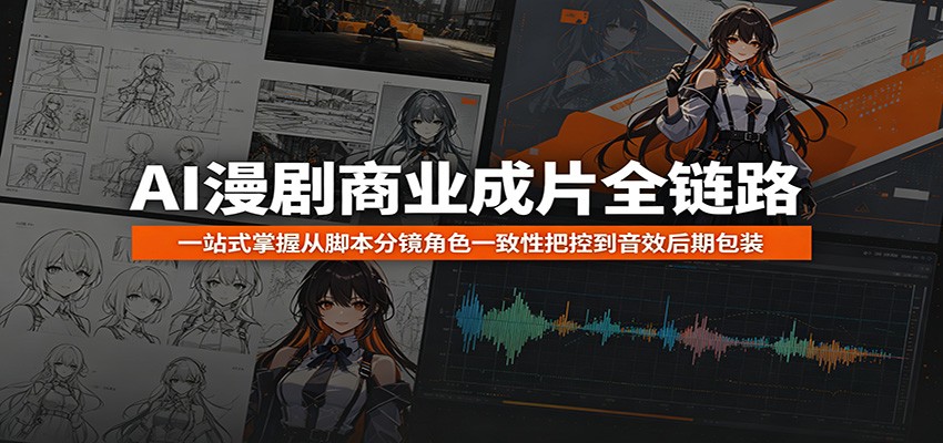 AI漫剧商业成片全链路：一站式掌握从脚本分镜角色一致性把控到音效后期包装-吾爱云课堂