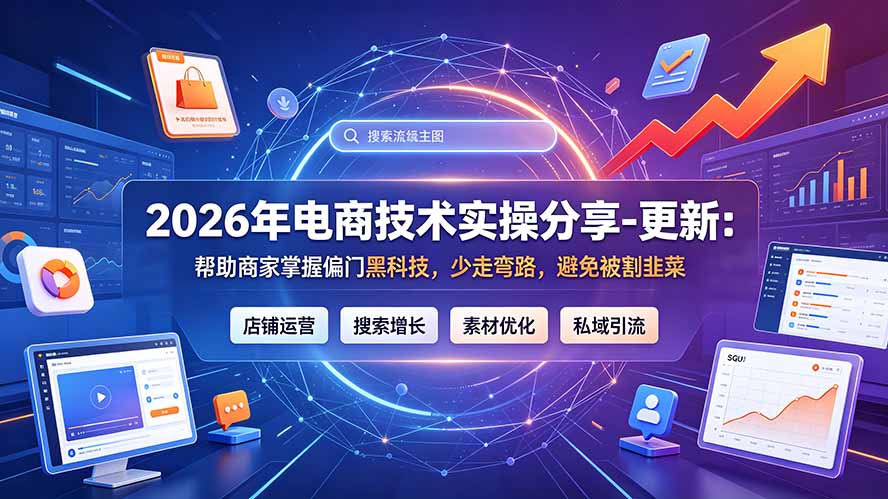 2026年电商技术实操分享-更新9月：帮助商家掌握偏门黑科技，少走弯路，避免被割韭菜-吾爱云课堂