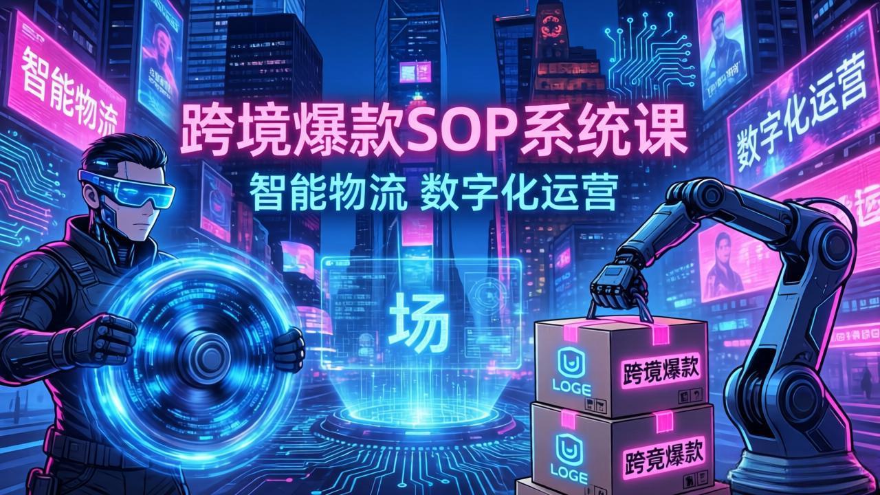 跨境爆款SOP系统课，“内容飞轮+精准投放+AI自动化”为核心，拆解“人×货×场”黄金公式-吾爱云课堂
