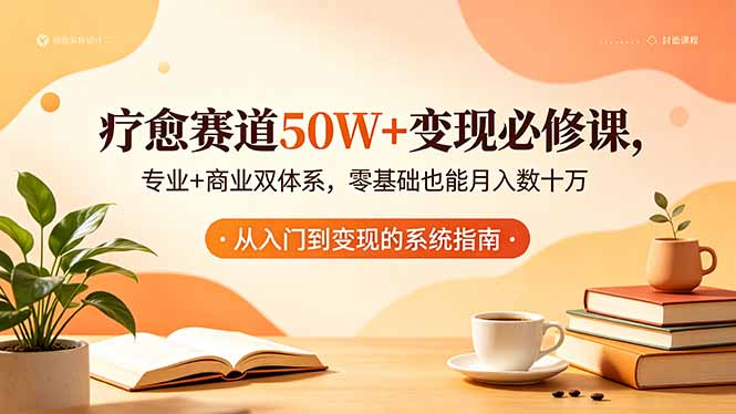 疗愈赛道50W+变现必修课，专业+商业双体系，零基础也能月入数十万-吾爱云课堂