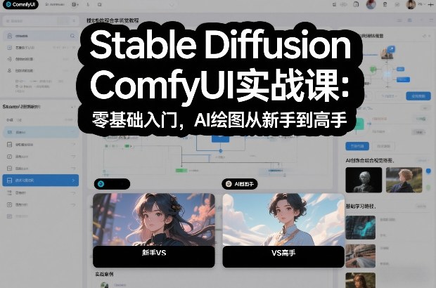 Stable Diffusion ComfyUI实战课：零基础入门，AI绘图从新手到高手-吾爱云课堂