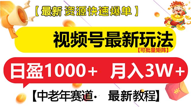 视频号最新玩法 中老年赛道 月入3W+-吾爱云课堂