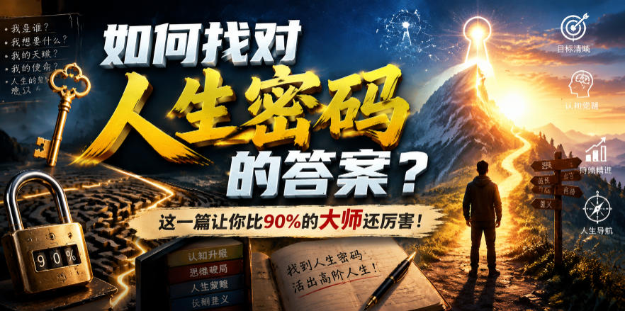 付费文章：如何找对人生密码的答案？这一篇让你比90%的大师还厉害！-吾爱云课堂