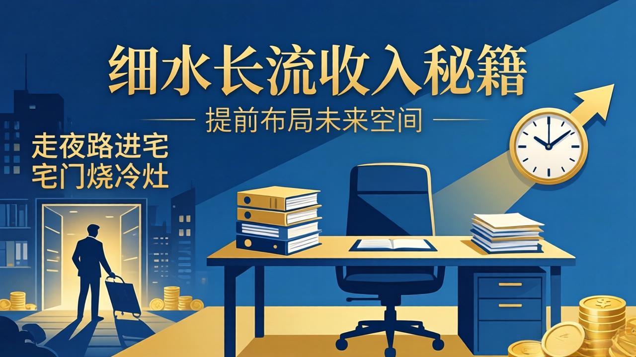 某付费文章：细水长流收入秘籍：走夜路进宅门烧冷灶，提前布局未来空间-吾爱云课堂