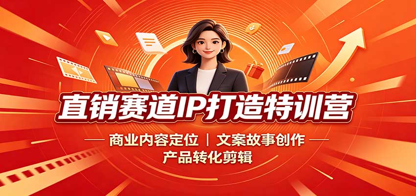 直销赛道IP打造特训营：商业内容定位，文案故事创作，产品转化剪辑-吾爱云课堂