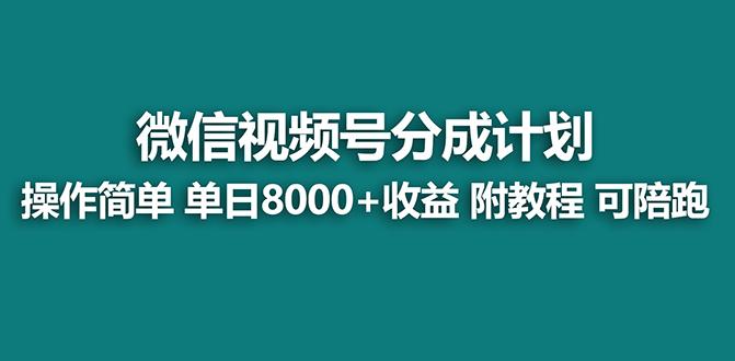 【蓝海项目】视频号分成计划最新玩法,单天收益8000+,附玩法教程,24年...-吾爱云课堂