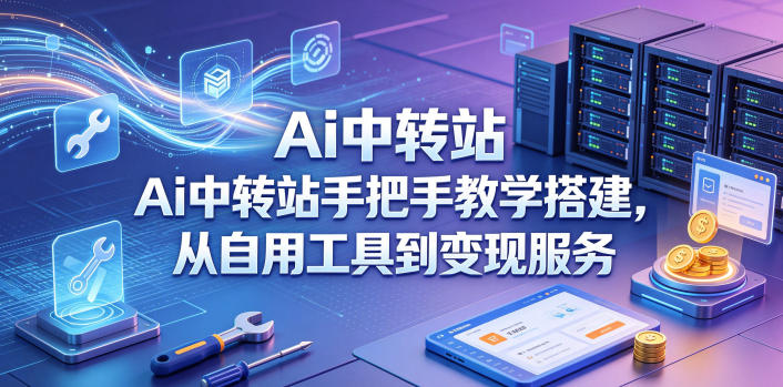 Ai中转站手把手教学搭建，从自用工具到变现服务-吾爱云课堂