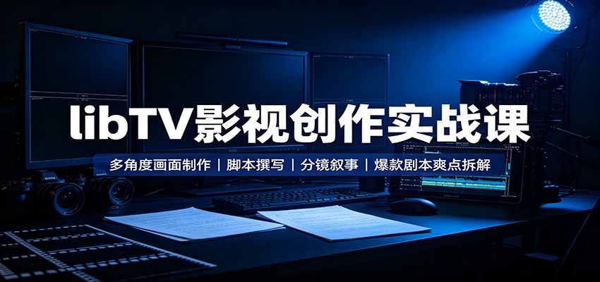 libTV影视创作实战课：多角度画面制作，脚本撰写，分镜叙事，爆款剧本爽点拆解-吾爱云课堂