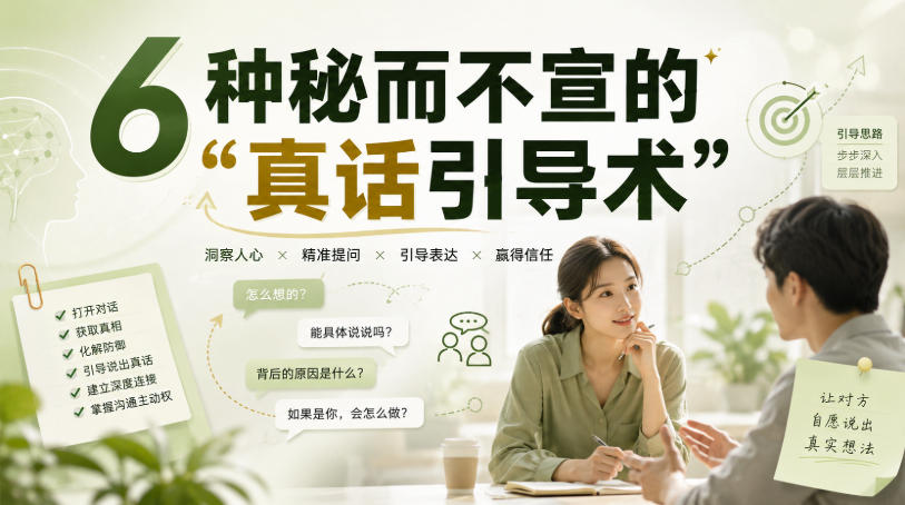 付费文章：6种秘而不宣的“真话引导术”-吾爱云课堂
