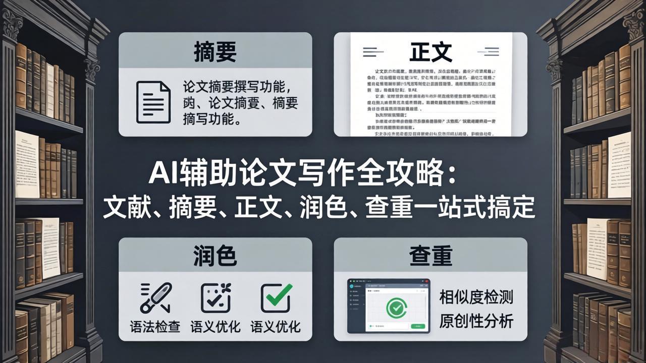 AI辅助论文写作全攻略：文献、摘要、正文、润色、查重一站式搞定-吾爱云课堂