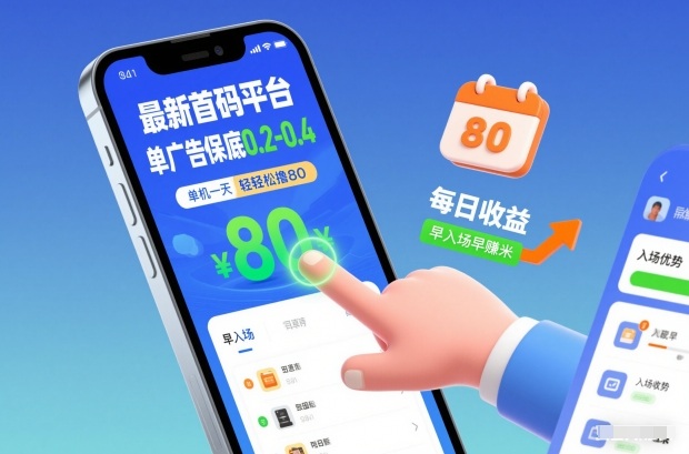 最新首码平台，单广告保底0.2-0.4，单机一天轻松撸80，早入场早賺米【揭秘】-吾爱云课堂