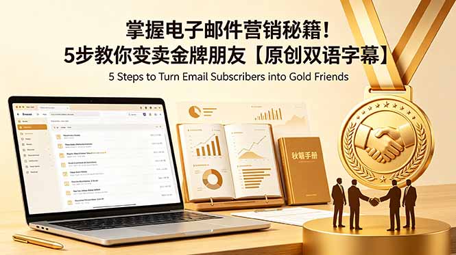 掌握电子邮件营销秘籍！5步教你变卖金牌朋友【原创双语字幕】-吾爱云课堂