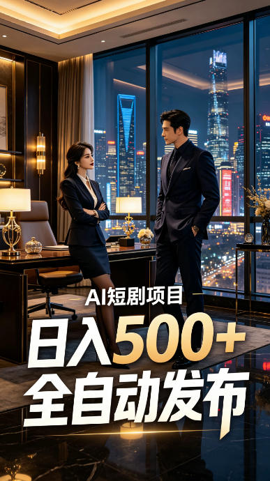 快手AI短剧自动发布，矩阵批量运营变现，轻资产副业项目，日入500+【揭秘】-吾爱云课堂