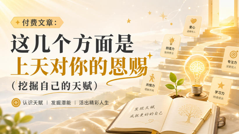 付费文章：这几个方面是上天对你的恩赐(挖掘自己的天赋)-吾爱云课堂