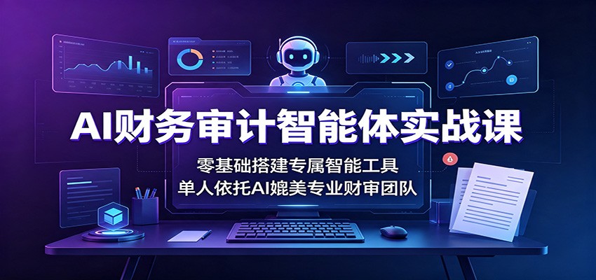 AI财务审计智能体实战课：零基础搭建专属智能工具，单人依托AI媲美专业财审团队-吾爱云课堂