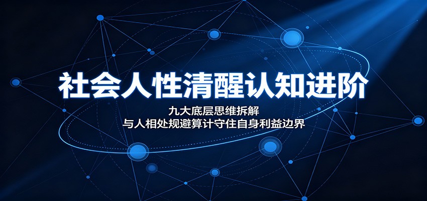 社会人性清醒认知进阶：九大底层思维拆解，与人相处规避算计守住自身利益边界-吾爱云课堂