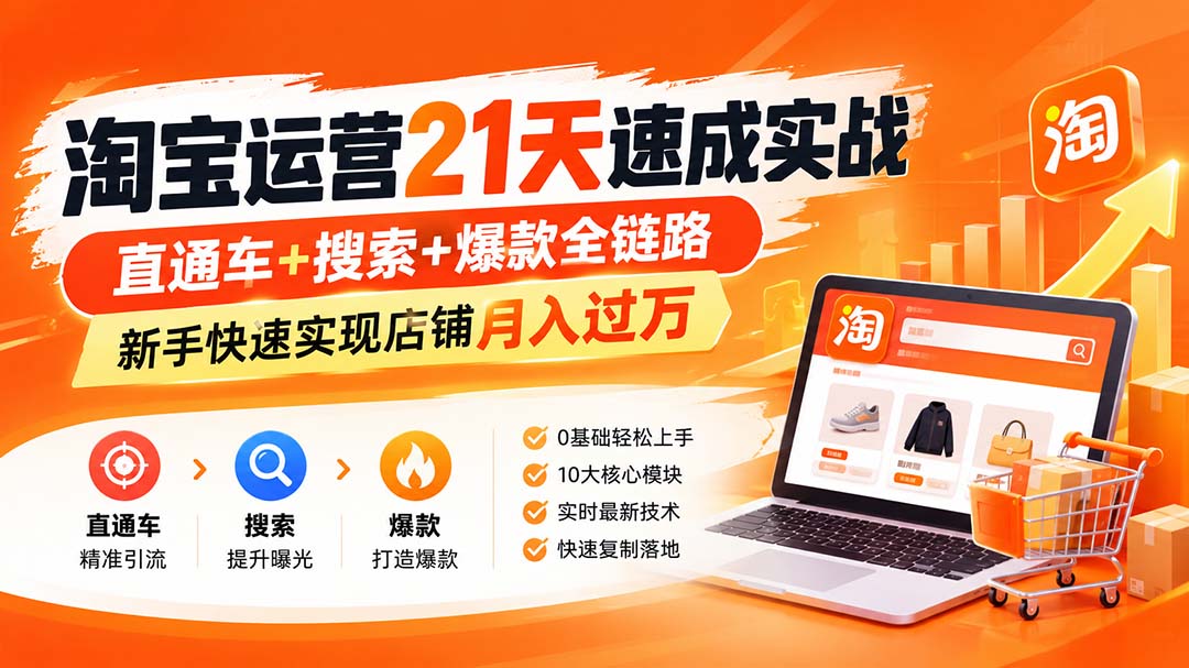 淘宝运营21天速成实战(更新8月-吾爱云课堂