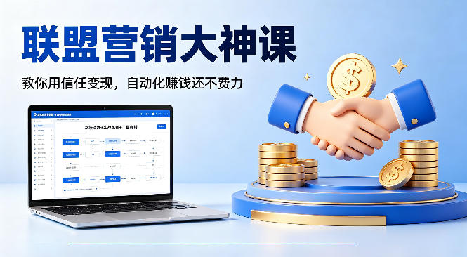 联盟营销大神课，教你用信任变现，自动化賺钱还不费力【原创双语字幕】-吾爱云课堂