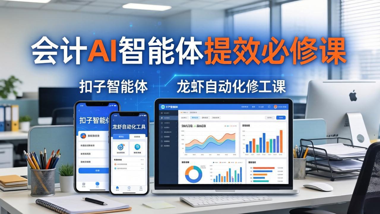 财务会计AI智能体提效必修课：扣子智能体+龙虾自动化+报表分析，一站式提升财务工作效率-吾爱云课堂
