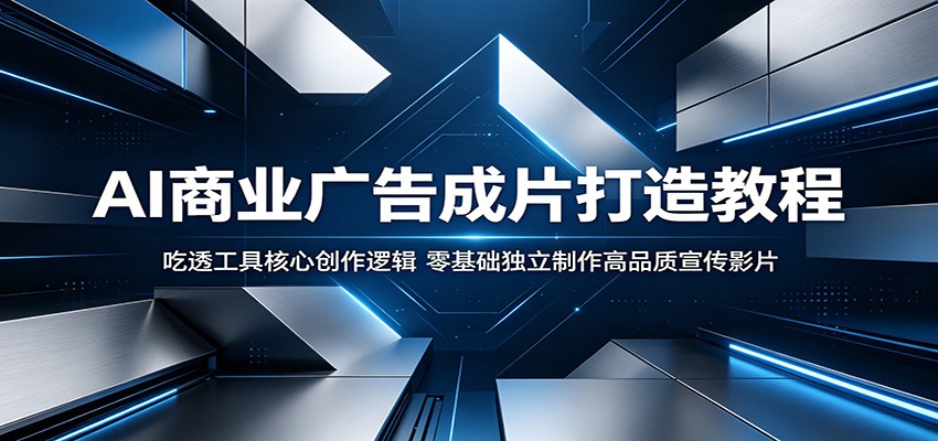AI商业广告成片打造教程：吃透工具核心创作逻辑，零基础独立制作高品质宣传影片-吾爱云课堂