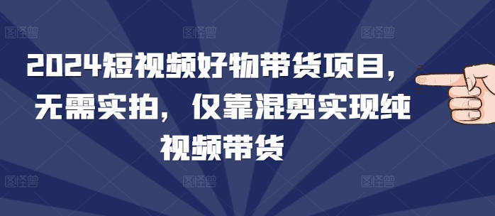 2024短视频好物带货项目,无需实拍,仅靠混剪实现纯视频带货-吾爱云课堂