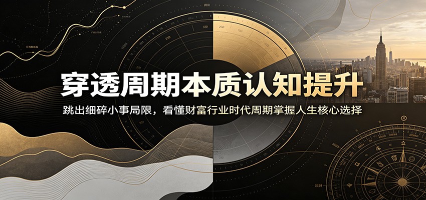 穿透周期本质认知提升：跳出细碎小事局限，看懂财富行业时代周期掌握人生核心选择-吾爱云课堂