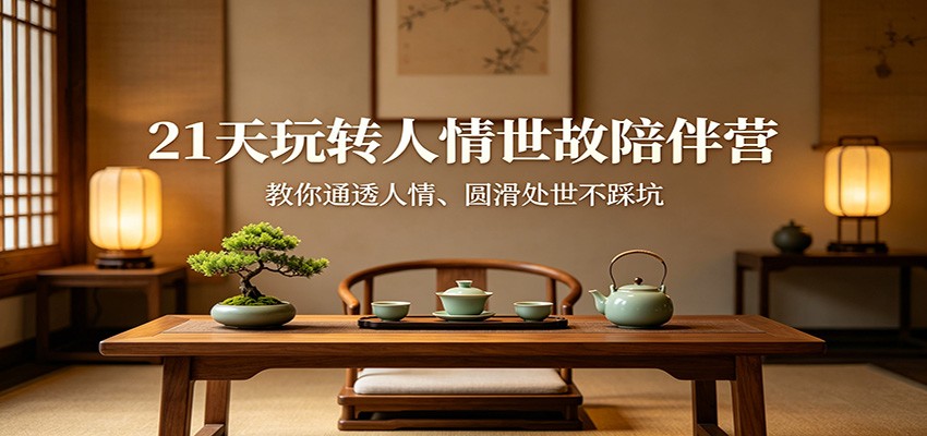 21天玩转人情世故陪伴营：教你通透人情、圆滑处世不踩坑-吾爱云课堂