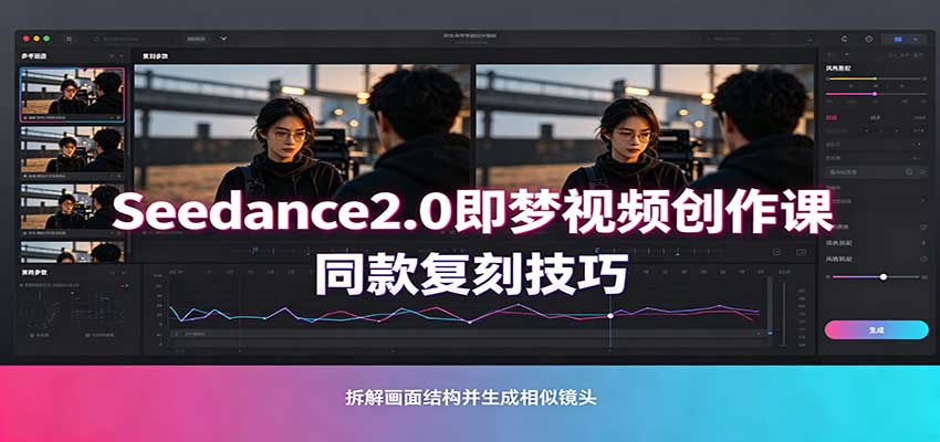Seedance2.0即梦视频创作课：剧本式视频制作，同款复刻技巧，多行业案例落地教学-吾爱云课堂
