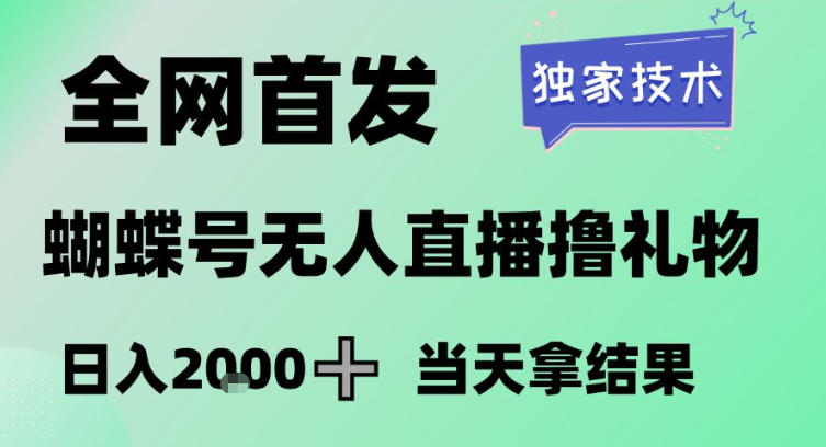 2026最新蝴蝶号无人直播掘金，独家技术，全网首发小白做了一个月收益3W，长期稳定可做【揭秘】-吾爱云课堂
