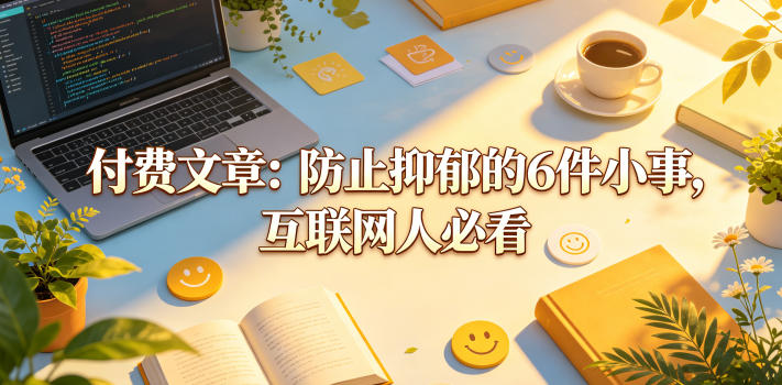 付费文章：防止抑郁的6件小事，互联网人必看！-吾爱云课堂