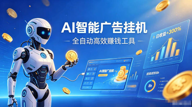 AI智能广告挂G，在家自动賺收益，全程无需人工操作、不用直播、不用拉人【揭秘】-吾爱云课堂