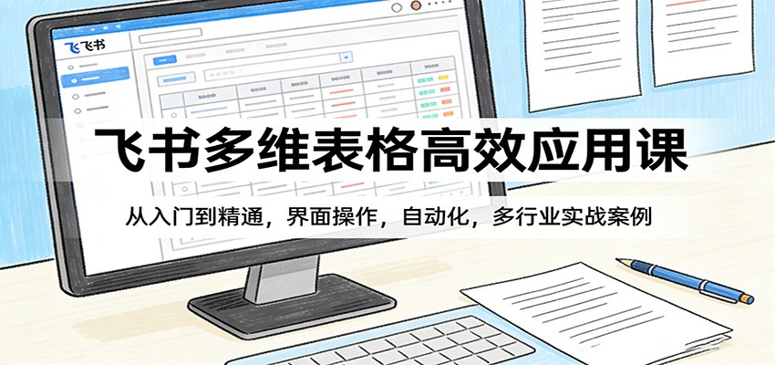 飞书多维表格高效应用课：从入门到精通，界面操作，自动化，多行业实战案例-吾爱云课堂