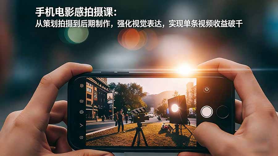 手机电影感拍摄课：从策划拍摄到后期制作，强化视觉表达，实现单条视频收益破千-吾爱云课堂