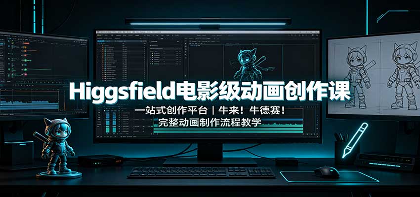 Higgsfield电影级动画创作课：一站式创作平台，牛来！牛德赛！完整动画制作流程教学-吾爱云课堂