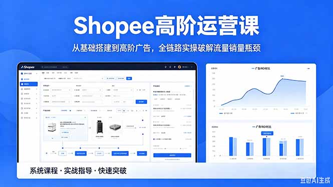 Shopee高阶运营课-2026年5月更新，从基础搭建到高阶广告，全链路实操破解流量销量瓶颈-吾爱云课堂