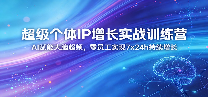 超级个体IP增长实战训练营：AI赋能大脑超频，零员工实现7x24h持续增长(更新)-吾爱云课堂