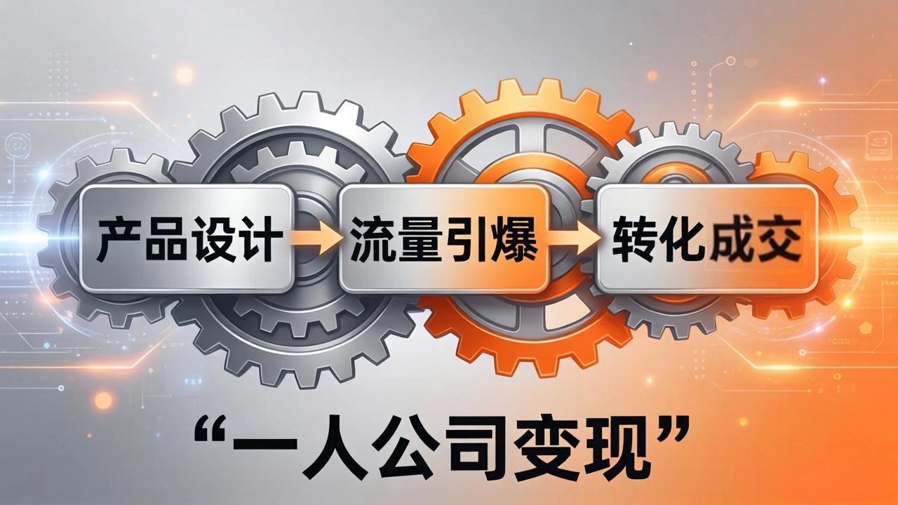 一人公司变现全攻略：产品设计+流量引爆+转化成交，打造不受年龄限制的长期事业-吾爱云课堂