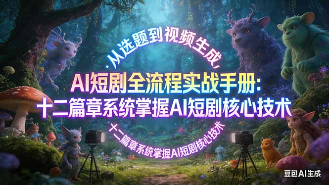 AI 短剧全流程实战手册：从选题到视频生成，十二篇章系统掌握 AI 短剧核心技术-吾爱云课堂